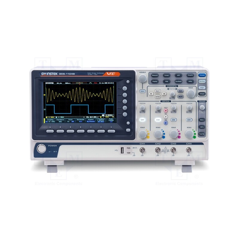 1 pcs x GW INSTEK - GDS-1074B - Oscilloscope: digital, Ch: 4, 70MHz, 1Gsps, 10Mpts, colour,LCD 7'