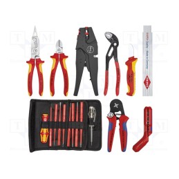 1 set x KNIPEX - 00 21 35 - Kit: general purpose, for electricians, case, 25pcs.
