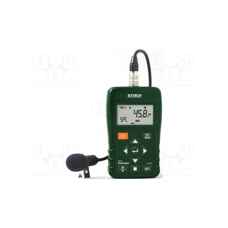 1 pcs x EXTECH - SL400 - Data logger, sound level, Power supply: battery 6F22 9V x1