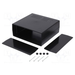1 pcs x KRADEX - Z17W-ABS/BK - Enclosure: with panel, vented, X: 218mm, Y: 237mm, Z: 92mm, ABS, black