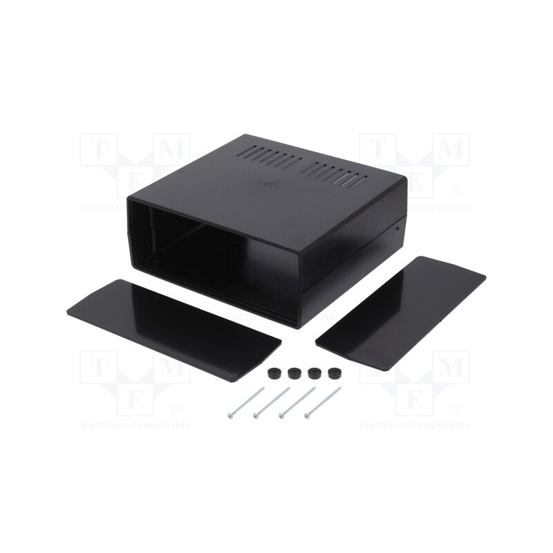 1 pcs x KRADEX - Z17W-ABS/BK - Enclosure: with panel, vented, X: 218mm, Y: 237mm, Z: 92mm, ABS, black