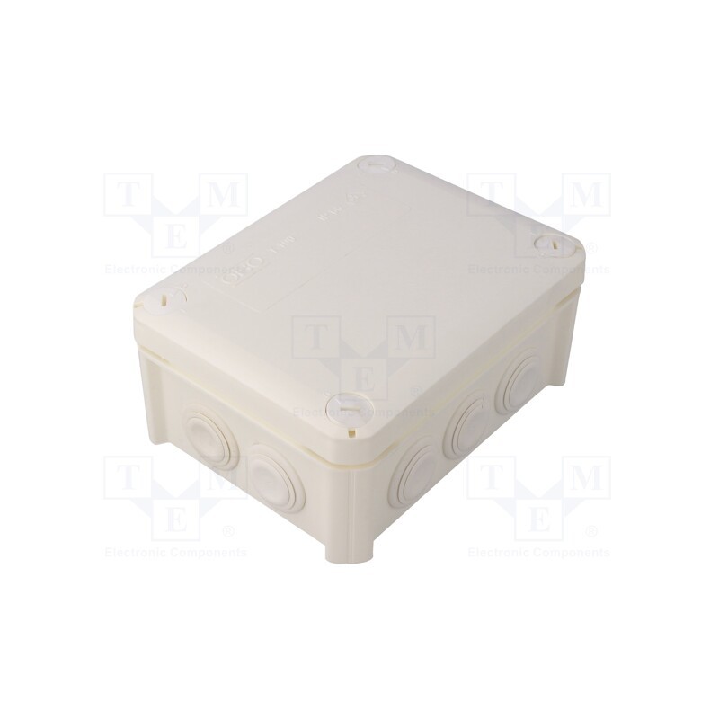 1 pcs x OBO BETTERMANN - T 100 RW - Enclosure: junction box, X: 116mm, Y: 150mm, Z: 67mm, IP66, white