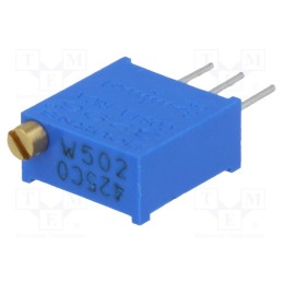 1 pcs x BOURNS - 3296W-1-502LF - Potentiometer: mounting, multiturn, 5kΩ, 500mW, THT, ±10%, linear