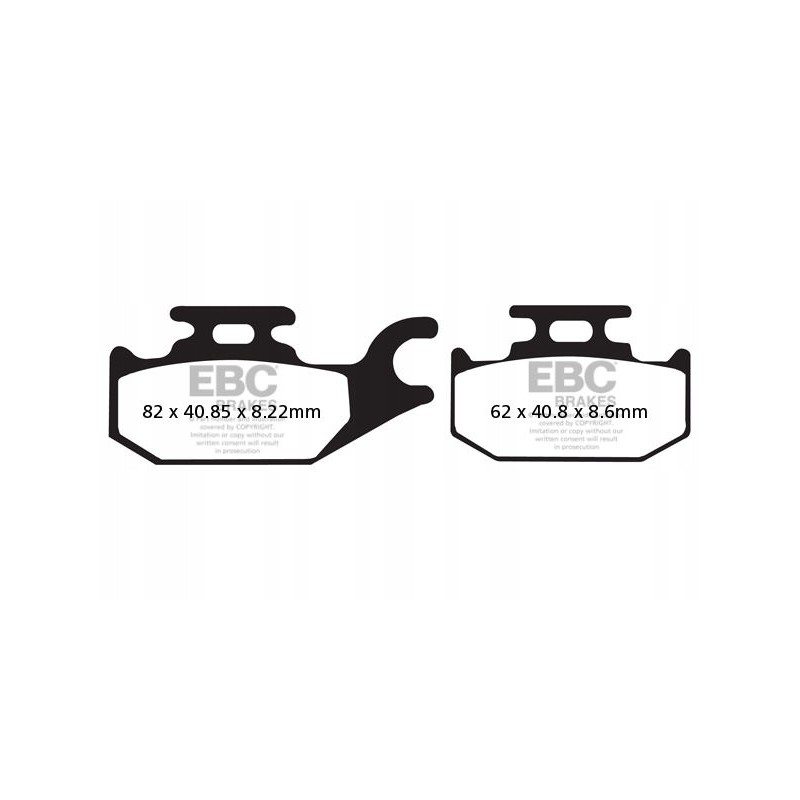 Brake pads ebc fa413r set for 1 disc from
