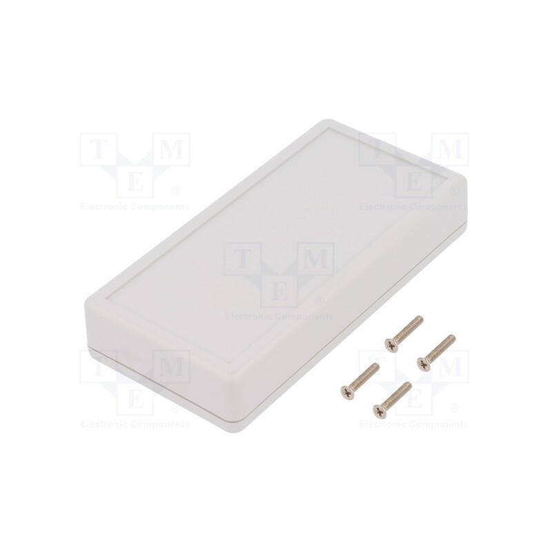 1 pcs x HAMMOND - 1599BGYCP -AS - Enclosure: multipurpose, X: 65mm, Y: 130mm, Z: 25mm, 1599, ABS, grey