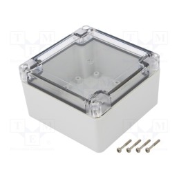 1 pcs x KRADEX - ZP105.105.60SJP TM ABS-PC - Enclosure: multipurpose, X: 105mm, Y: 105mm, Z: 60mm, ZP, ABS, IK07