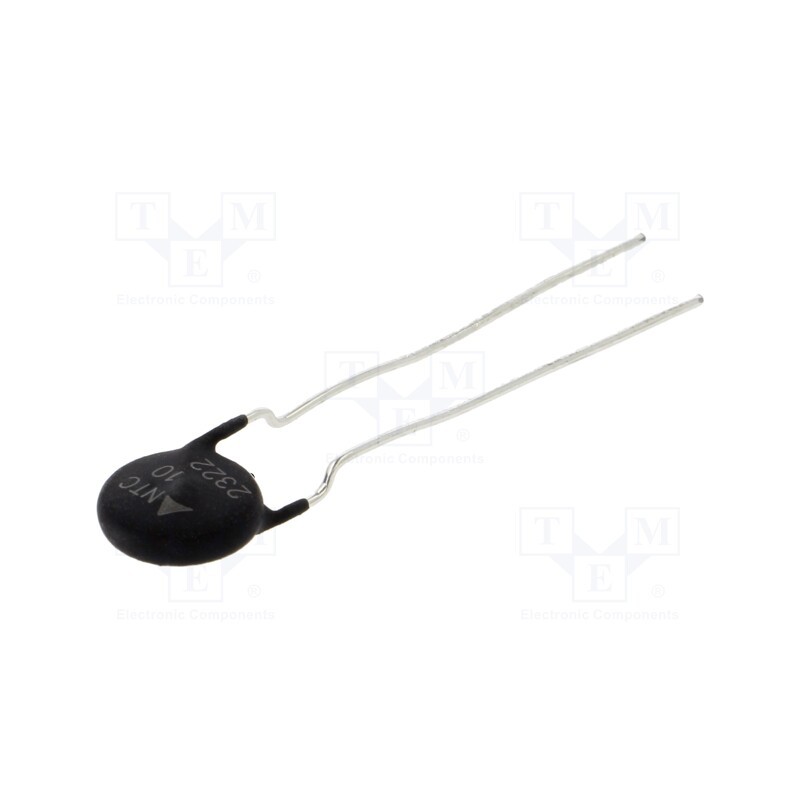 1 pcs x EPCOS - B57235S0100M051 - NTC thermistor, 10Ω, -55÷170°C, 1.8W, ±20%, THT, Pitch: 5mm