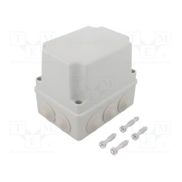 1 pcs x PAWBOL - S-BOX 306H - Enclosure: junction box, X: 110mm, Y: 150mm, Z: 140mm, IP65, grey