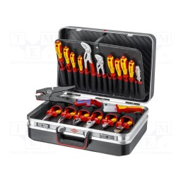 1 set x KNIPEX - 00 21 20 - Kit: general purpose, for electricians, case, 20pcs.