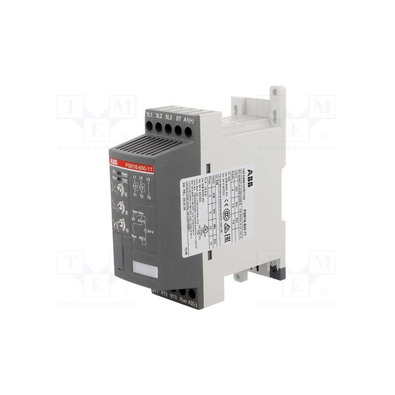 1 pcs x ABB - 1SFA896107R1100 - Module: soft-start, Usup: 208÷600VAC, for DIN rail mounting, 16A