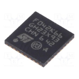 1 pcs x STMicroelectronics - STM32F042K6U6 - IC: ARM microcontroller, 48MHz, UFQFN32, 2÷3.6VDC, 16bit timers: 5
