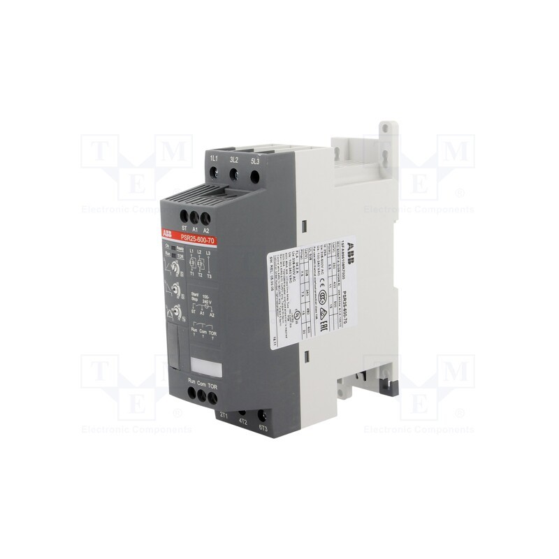 1 pcs x ABB - 1SFA896108R7000 - Module: soft-start, Usup: 208÷600VAC, for DIN rail mounting, 11kW