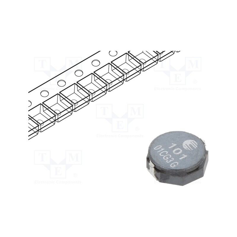 1 pcs x EATON ELECTRONICS - SD8328-101-R - Inductor: wire, SMD, 100uH, Ioper: 800mA, 330mΩ, ±30%, Isat: 800mA