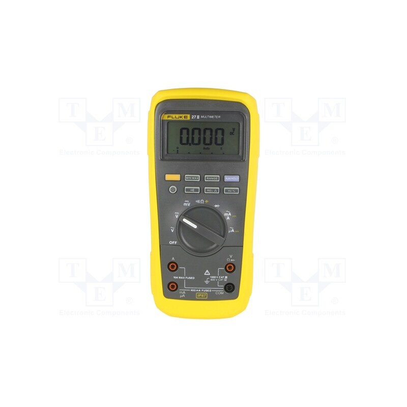 1 pcs x FLUKE - FLUKE 27-II - Digital multimeter, LCD, (6000), Bargraph: 33segm.40x/s, 0÷99.9%