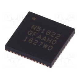 1 pcs x NORDIC SEMICONDUCTOR - NRF51822-QFAA-R7 - IC: SoC, QFN48, 128BSRAM,16kBRAM,256kBFLASH, 16bit timers: 3