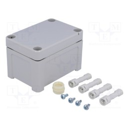 1 pcs x FIBOX - TA090706 - Enclosure: multipurpose, X: 65mm, Y: 95mm, Z: 60mm, TEMPO, ABS, grey