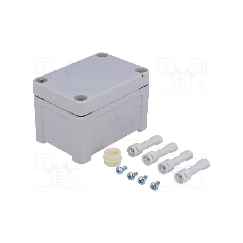 1 pcs x FIBOX - TA090706 - Enclosure: multipurpose, X: 65mm, Y: 95mm, Z: 60mm, TEMPO, ABS, grey