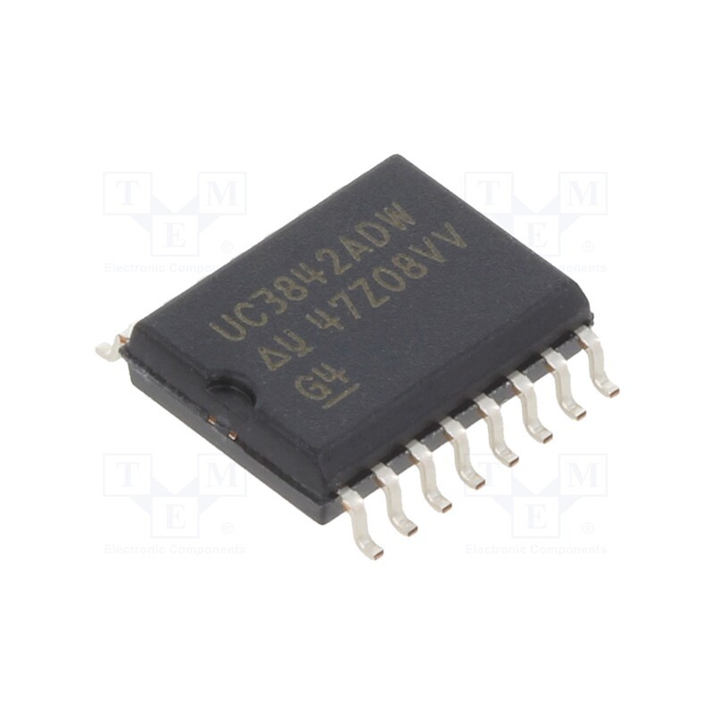 1 pcs x TEXAS INSTRUMENTS - UC3842ADW - IC: PMIC, PWM controller, SO16, 0÷70°C, Usup: 16÷30V, , SMPS