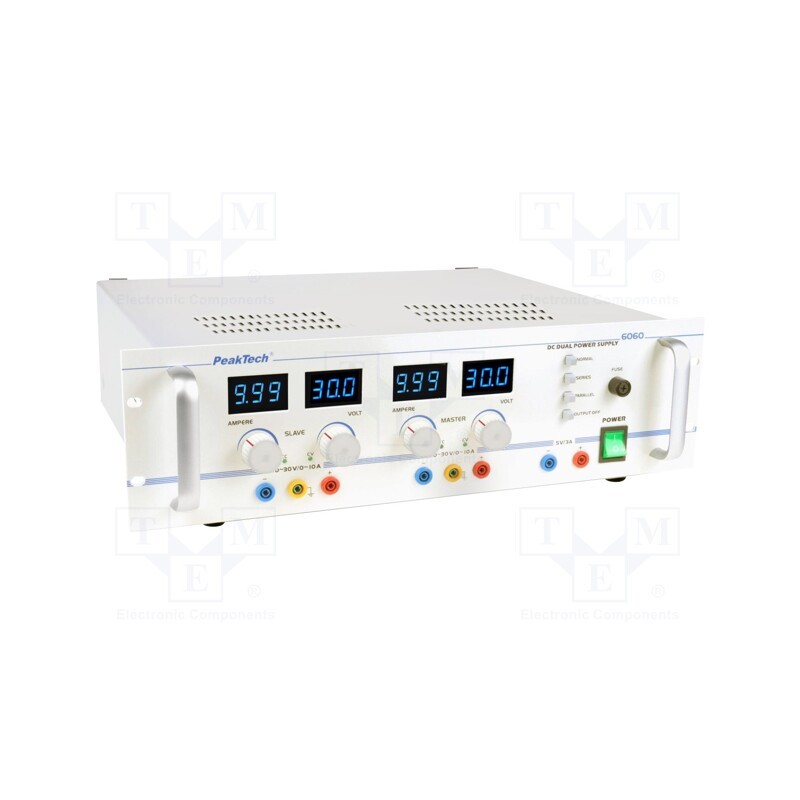 1 pcs x PEAKTECH - P 6060 - Power supply: laboratory, adjustable,multi-channel, 0÷30VDC