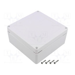 1 pcs x KRADEX - ZP135.135.60SB TM ASA - Enclosure: multipurpose, X: 135mm, Y: 135mm, Z: 60mm, ZP, ASA, white
