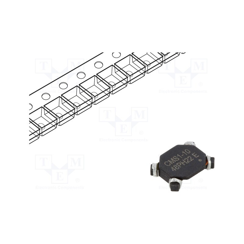 1 pcs x EATON ELECTRONICS - CMS1-10-R - Inductor: common mode, SMD, 73.7uH, 1.65A, 9.4x7.2x2.6mm, 48mΩ