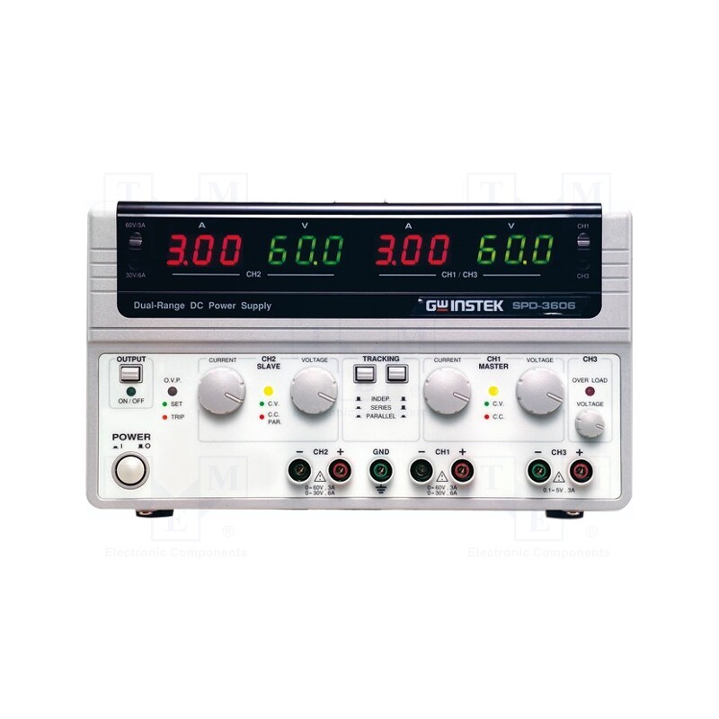 1 pcs x GW INSTEK - SPD-3606 - Power supply: laboratory, switched-mode,multi-channel, 0÷30VDC
