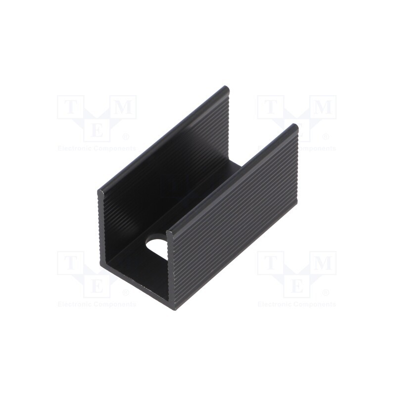 1 pcs x ALUTRONIC - PR18/35/SE - Heatsink: extruded, U, TO220, black, L: 35mm, W: 18mm, H: 20mm, 13K/W