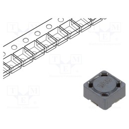 1 pcs x MURATA - 46104C - Inductor: wire, SMD, 100uH, 860mA, 0.5Ω, ±20%, 7.3x7.3x4.55mm, 4600