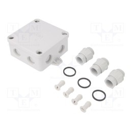 1 pcs x OBO BETTERMANN - B 9 K M - Enclosure: junction box, X: 94mm, Y: 94mm, Z: 45mm, duroplast, IP67