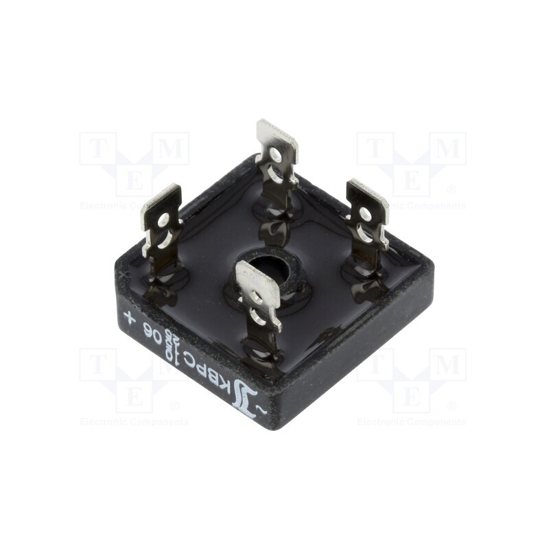 1 pcs x DIOTEC SEMICONDUCTOR - KBPC10/15/2506FP - Bridge rectifier: single-phase, Urmax: 600V, If: 10/15/25A, square
