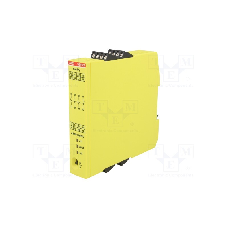 1 pcs x ABB - 2TLA010051R0000 - Module: safety relay, SENTRY, 24VDC, for DIN rail mounting, IP20