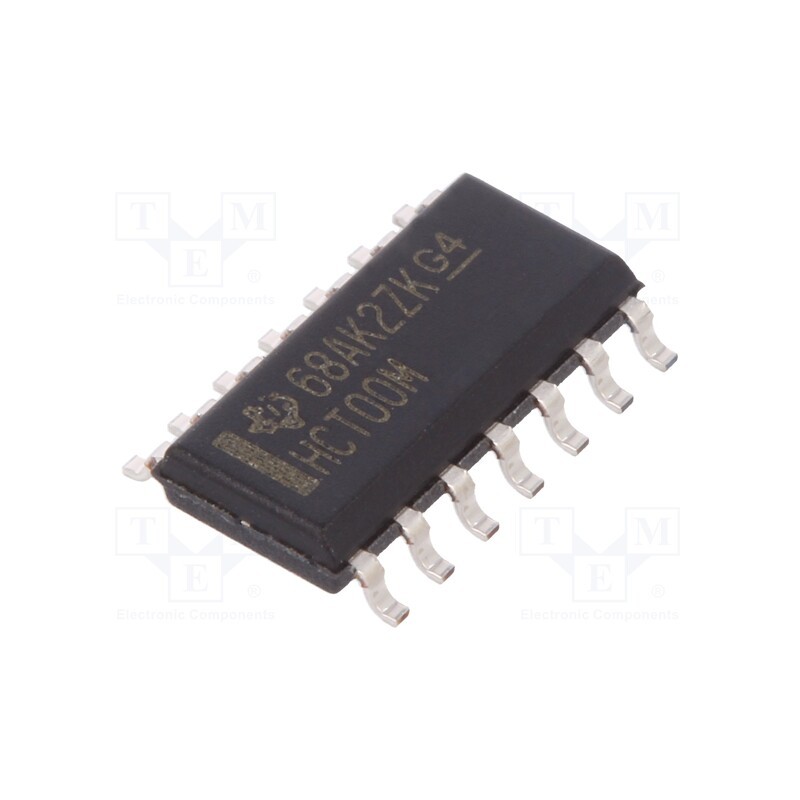 3 pcs x TEXAS INSTRUMENTS - CD74HCT00M - IC: digital, NAND, Ch: 4, IN: 2, SMD, SO14, 2÷6VDC, HCT