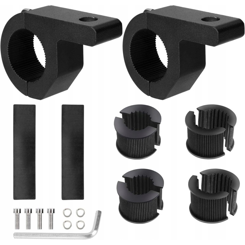 2x universal lamp holder, mounting on a 19-32 mm pipe