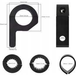 2x universal lamp holder, mounting on a 19-32 mm pipe