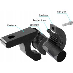 2x universal lamp holder, mounting on a 19-32 mm pipe