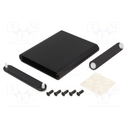 1 pcs x HAMMOND - 1455A802BK - Enclosure: with panel, 1455, X: 70mm, Y: 80mm, Z: 12mm, aluminium