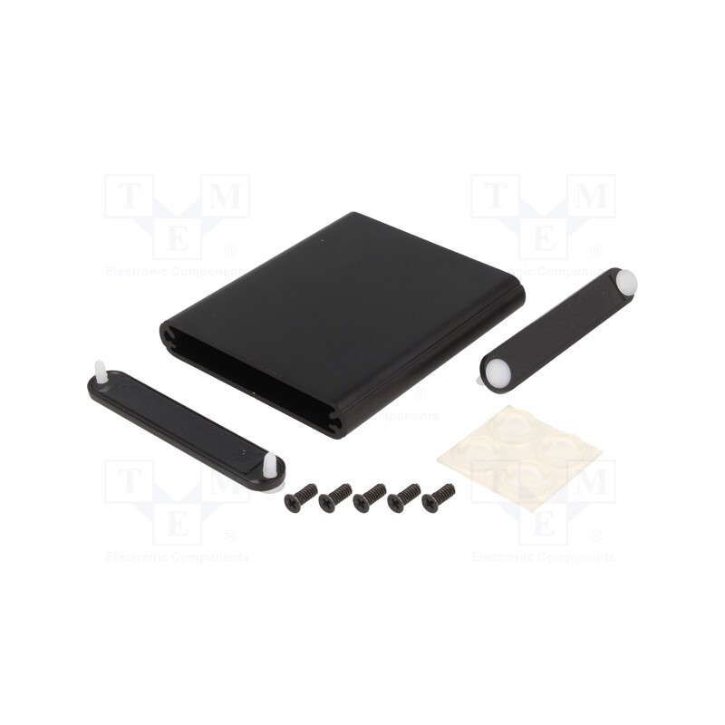 1 pcs x HAMMOND - 1455A802BK - Enclosure: with panel, 1455, X: 70mm, Y: 80mm, Z: 12mm, aluminium