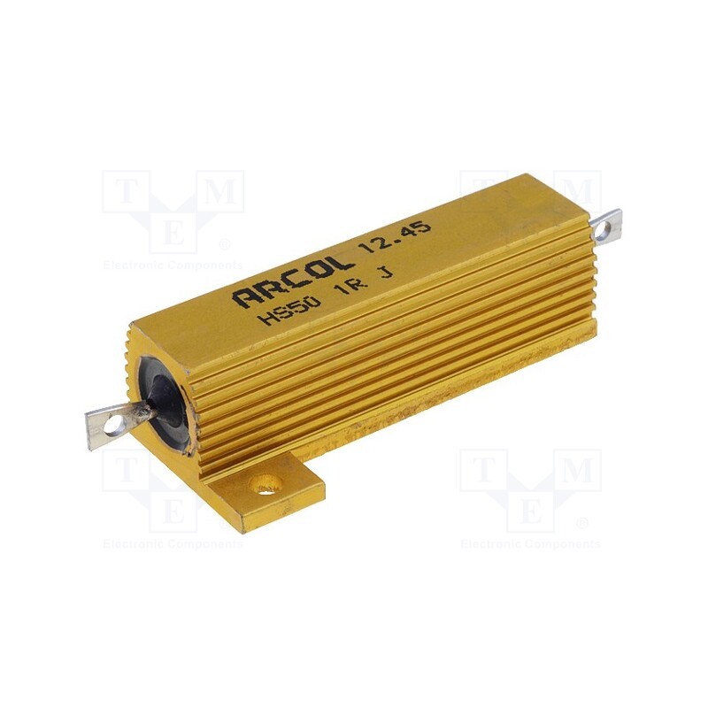 1 pcs x ARCOL - HS50 1R J - Resistor: wire-wound, with heatsink, screw, 1Ω, 50W, ±5%, 100ppm/°C