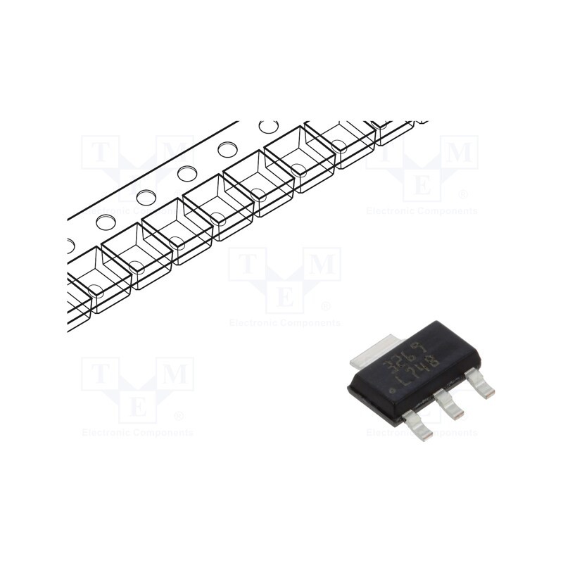 1 pcs x TEXAS INSTRUMENTS - LM2937IMPX-12/NOPB - IC: voltage regulator, LDO,fixed, 12V, 0.5A, SOT223, SMD,