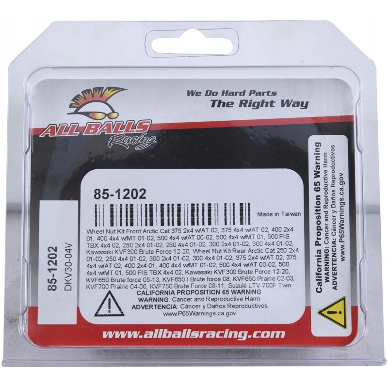 Front rear wheel nuts All Balls 85 1202