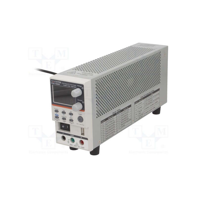 1 pcs x GW INSTEK - PFR-100MGP - Power supply: programmable laboratory, Ch: 1, 0÷250VDC, 0÷2A, 100W