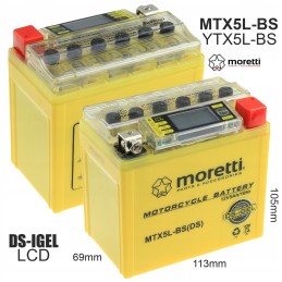 LCD gel battery 5ah 12v bashan quad atv