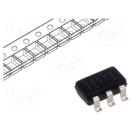 1 pcs x TEXAS INSTRUMENTS - TPS2513DBVR - IC: power switch, USB switch, Ch: 2, SMD, SOT23-6,