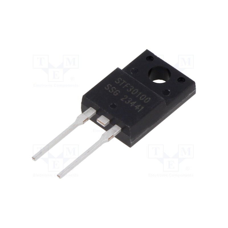 1 pcs x SMC DIODE SOLUTIONS - STF30100 - Diode: Schottky rectifying, THT, 100V, 30A, ITO220AB,