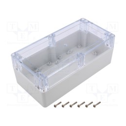 1 pcs x KRADEX - ZP200.100.75JPH TM ABS-PC - Enclosure: multipurpose, X: 100mm, Y: 200mm, Z: 75mm, ZP, ABS, gasket