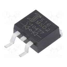 1 pcs x DIOTEC SEMICONDUCTOR - S16MSD2 - Diode: rectifying, SMD, 1kV, 8Ax2, 1.5us, D2PAK, Ufmax: 1.1V, Ir: 5uA
