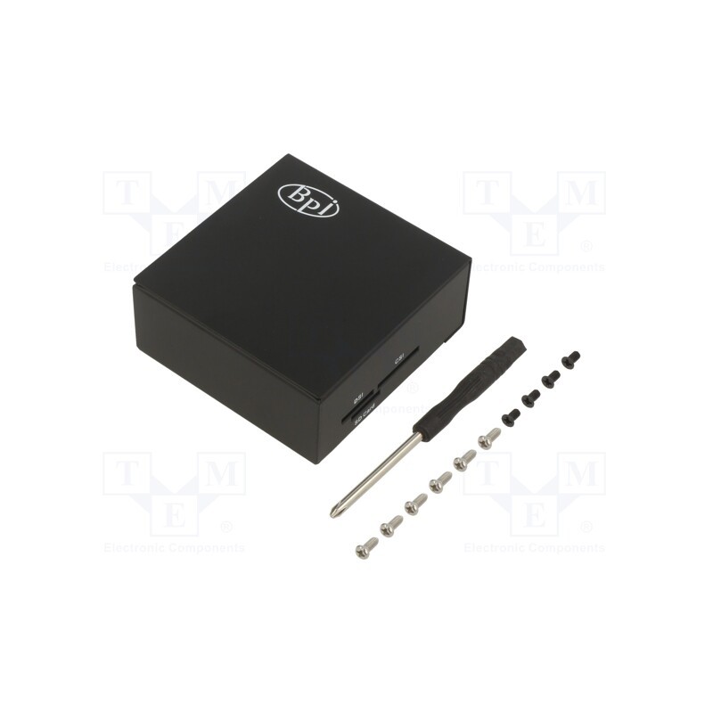 1 pcs x SINOVOIP - BPI-M2S IRON CASE - Enclosure: for computer, BPI-M2S-A311D,BPI-M2S-S922X, steel