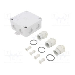 1 pcs x OBO BETTERMANN - B 9 K - Enclosure: junction box, X: 94mm, Y: 94mm, Z: 45mm, duroplast, IP67