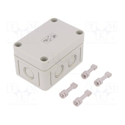 1 pcs x SPELSBERG - 10540201 - Enclosure: multipurpose, X: 65mm, Y: 94mm, Z: 57mm, TK PS, grey, IP66