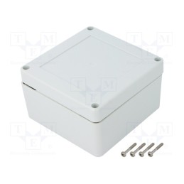 1 pcs x KRADEX - ZP105.105.60SJ TM PC - Enclosure: multipurpose, X: 105mm, Y: 105mm, Z: 60mm, ZP, light grey